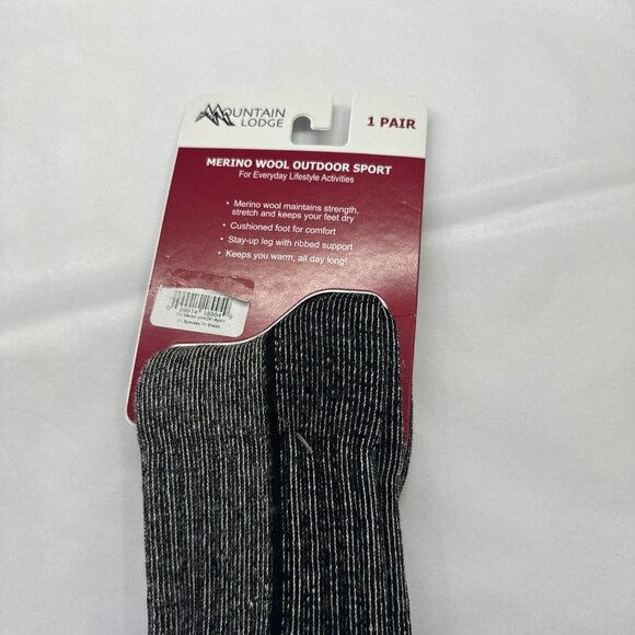 Mountain Lodge Merino Wool Blend 71% Outdoor hiking socks gray 4-10 - Picture 6 of 7